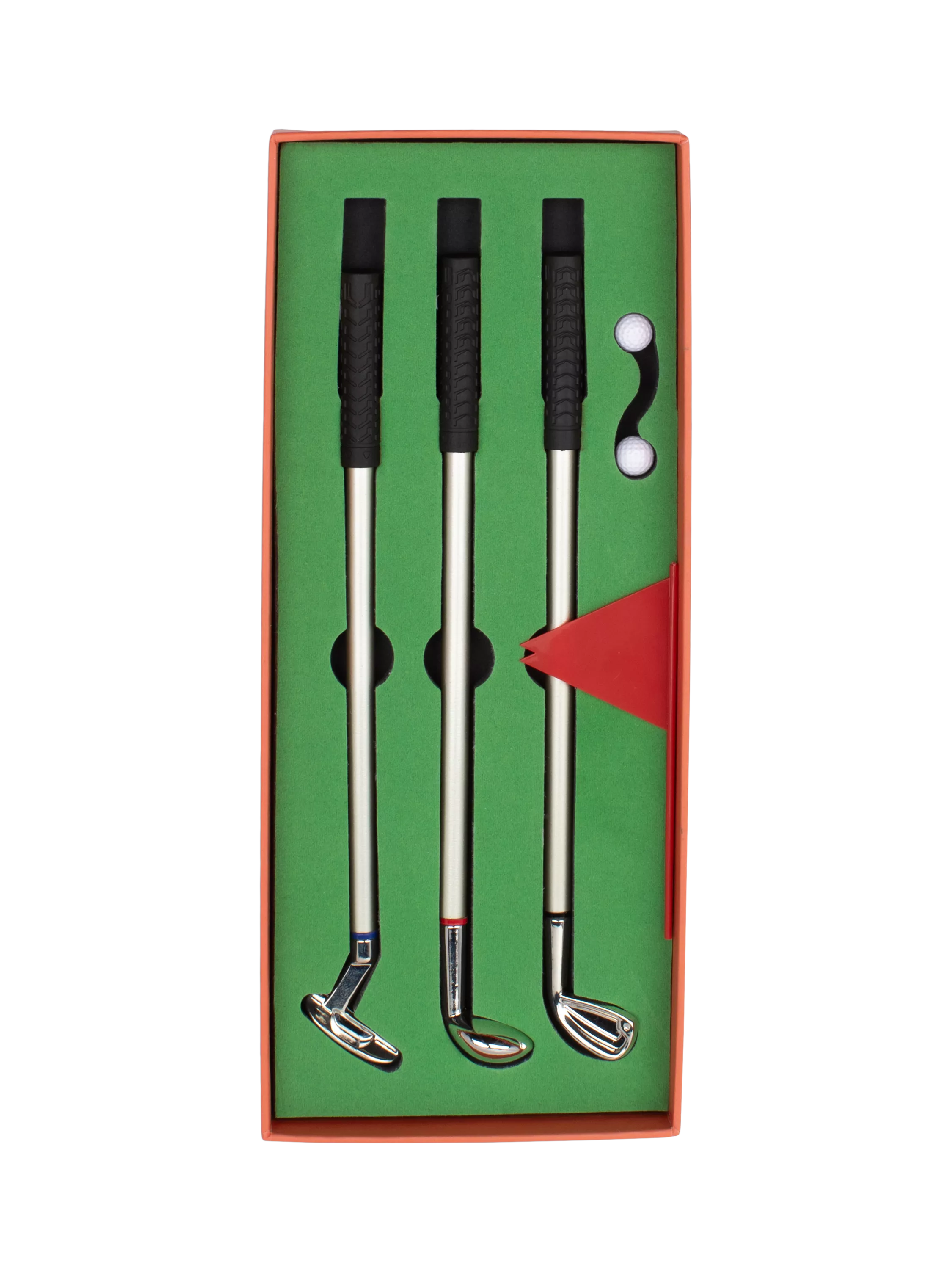 Gentlemen's Hardware Golf Club Pen Set with mini putt green, imported from the UK