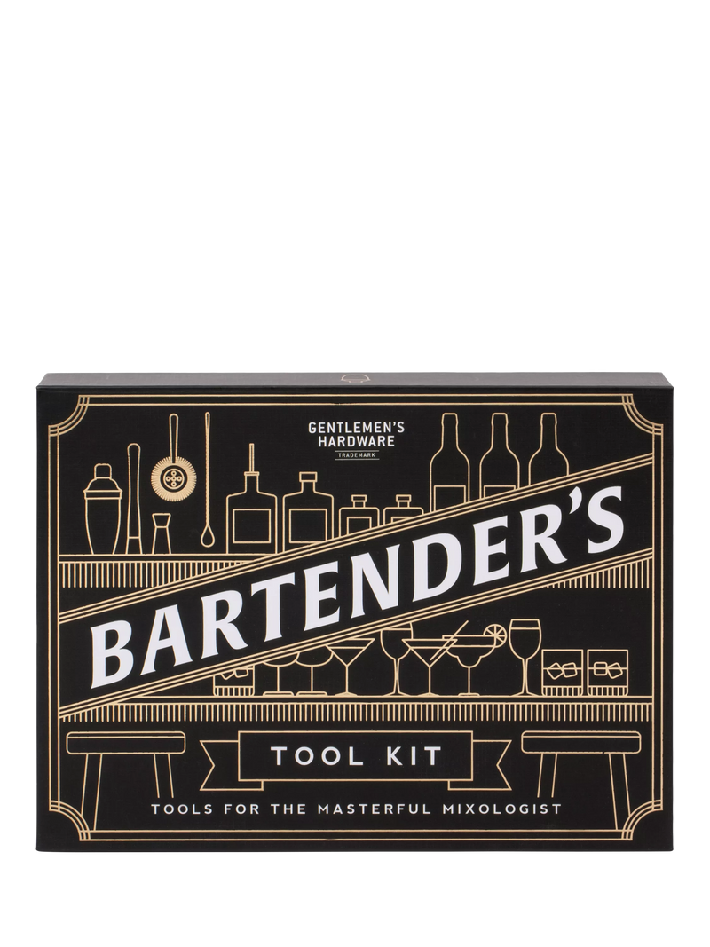 Gentlemen's Hardware Bartender's Kit Black, imported from the UK