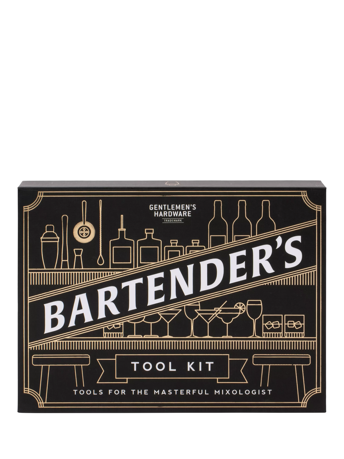 Gentlemen's Hardware Bartender's Kit Black, imported from the UK