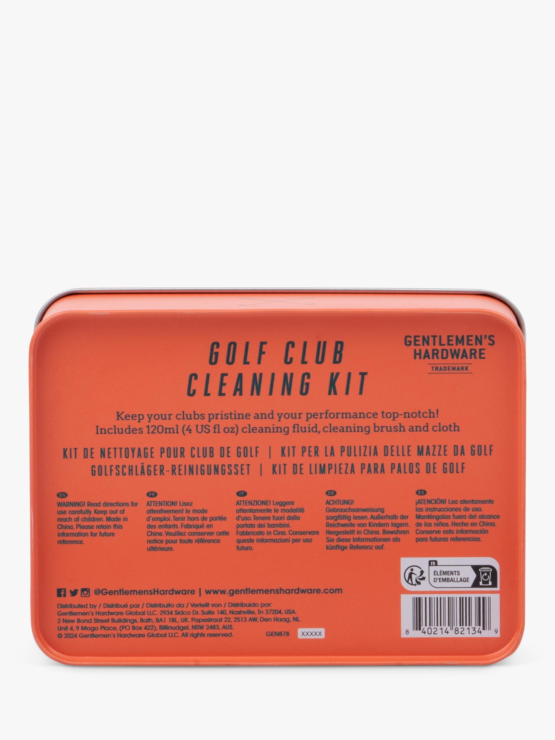 Gentlemen's Hardware golf cleaning kit with brush and cloth - British product