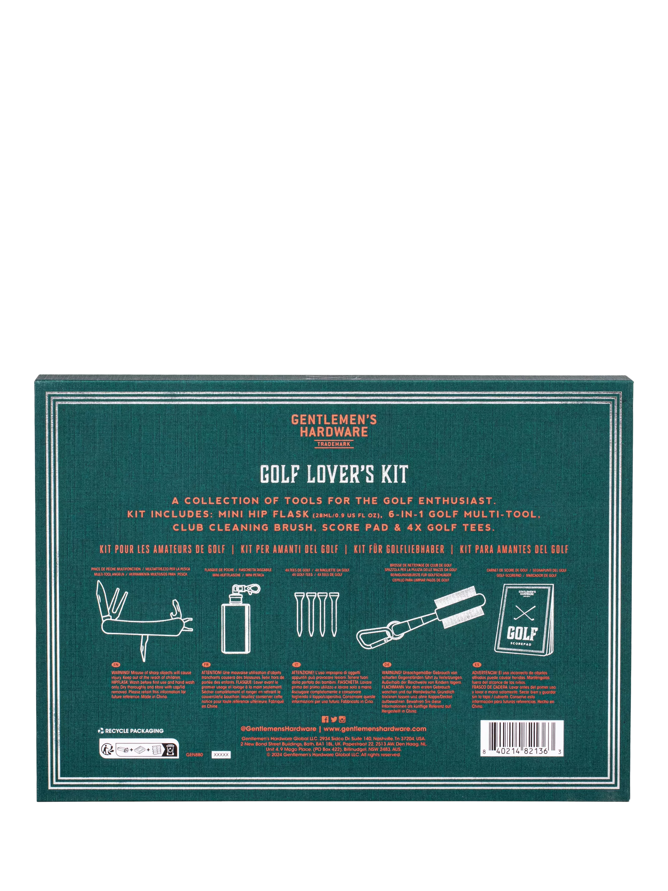 Gentlemen's Hardware Golf Kit, UK version