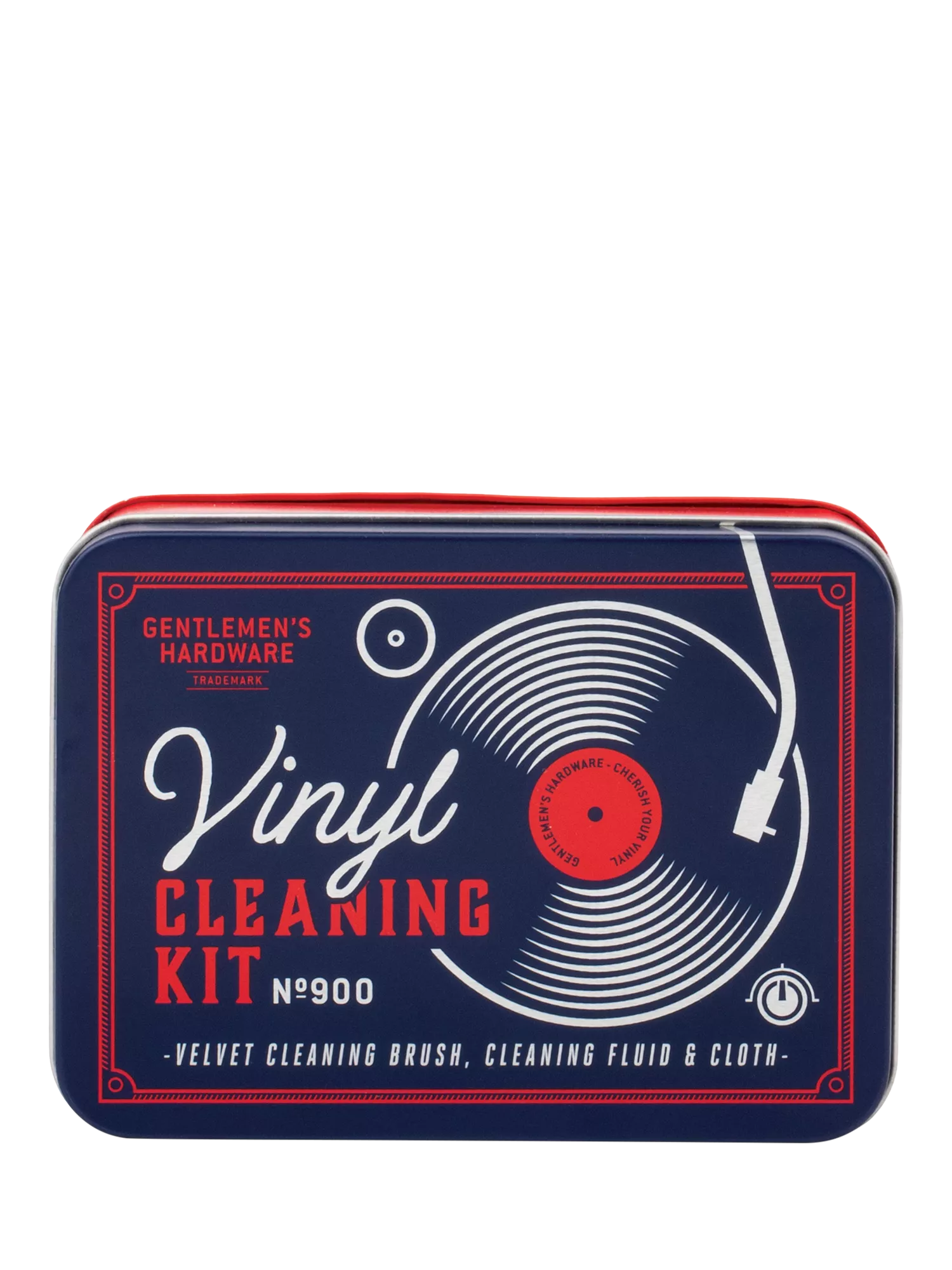 Gentlemen's Hardware vinyl cleaning kit with brush fluid and cloth, imported from the UK