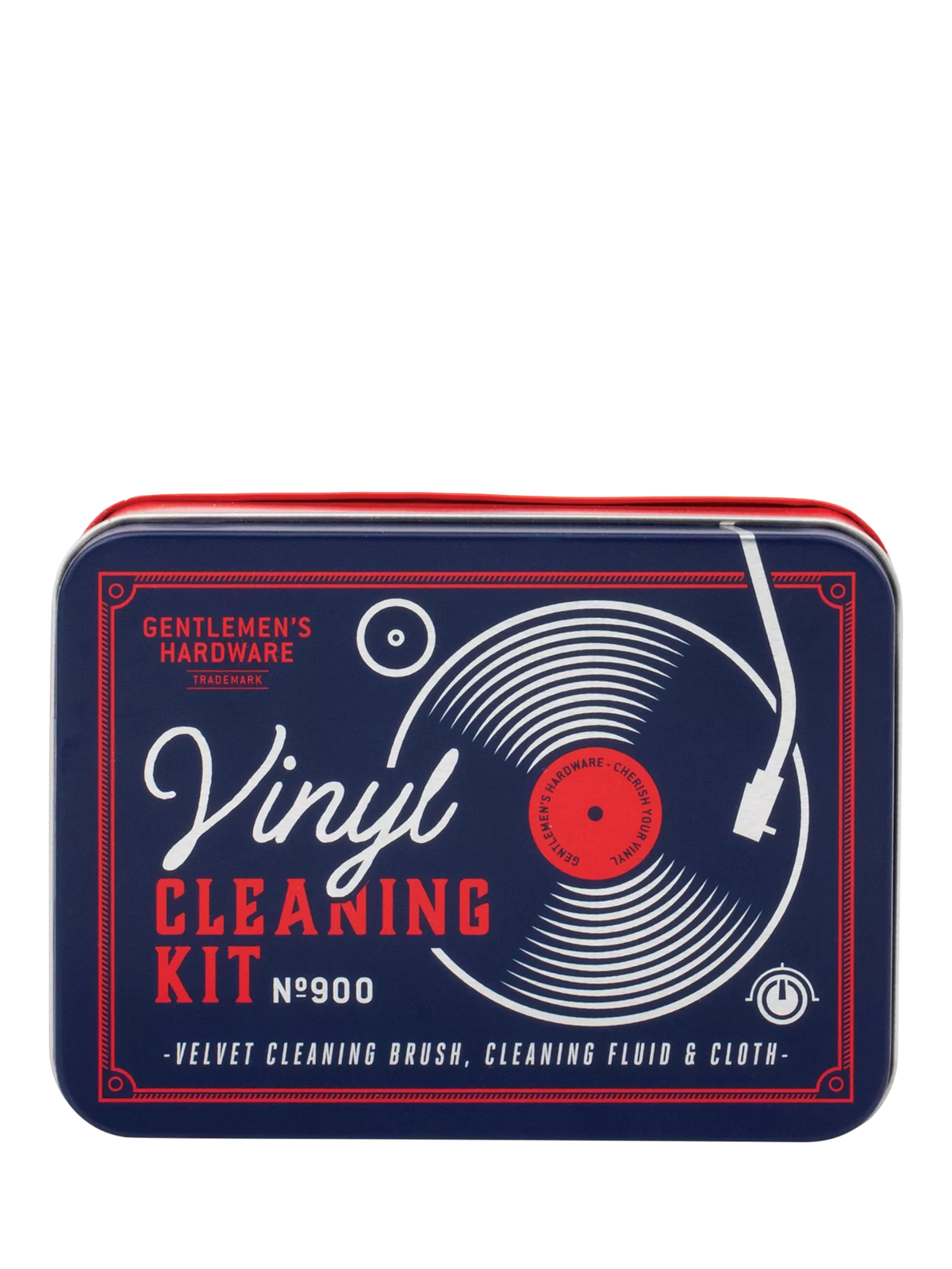 Gentlemen's Hardware vinyl cleaning kit with brush fluid and cloth, imported from the UK