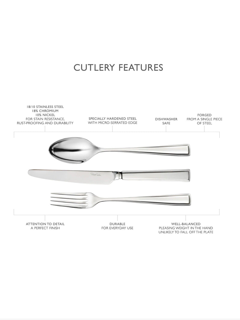Robert Welch Fairford Bright stainless steel cutlery set 24 piece - British product