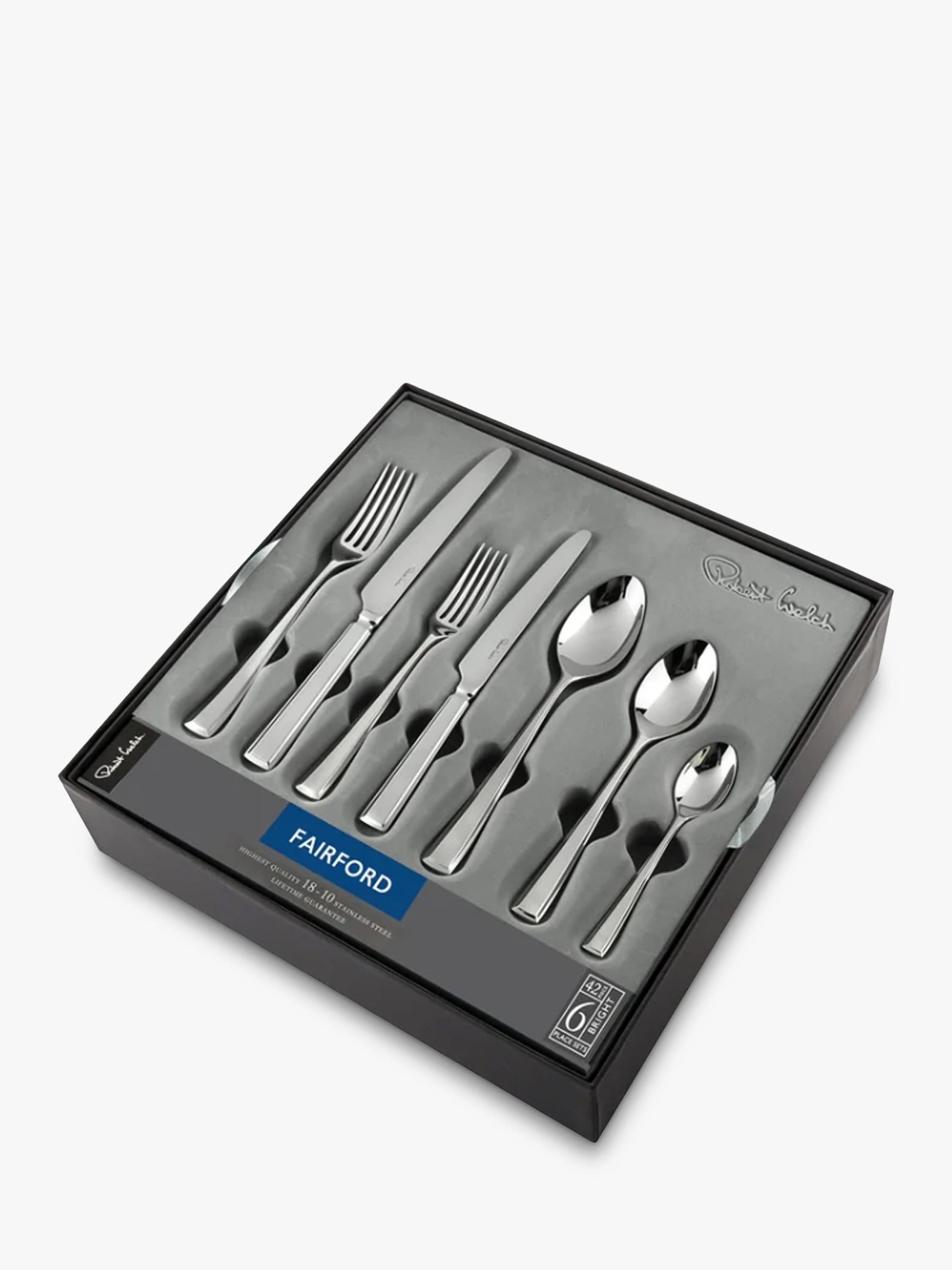Robert Welch Fairford Bright cutlery set 42 piece (British brand)