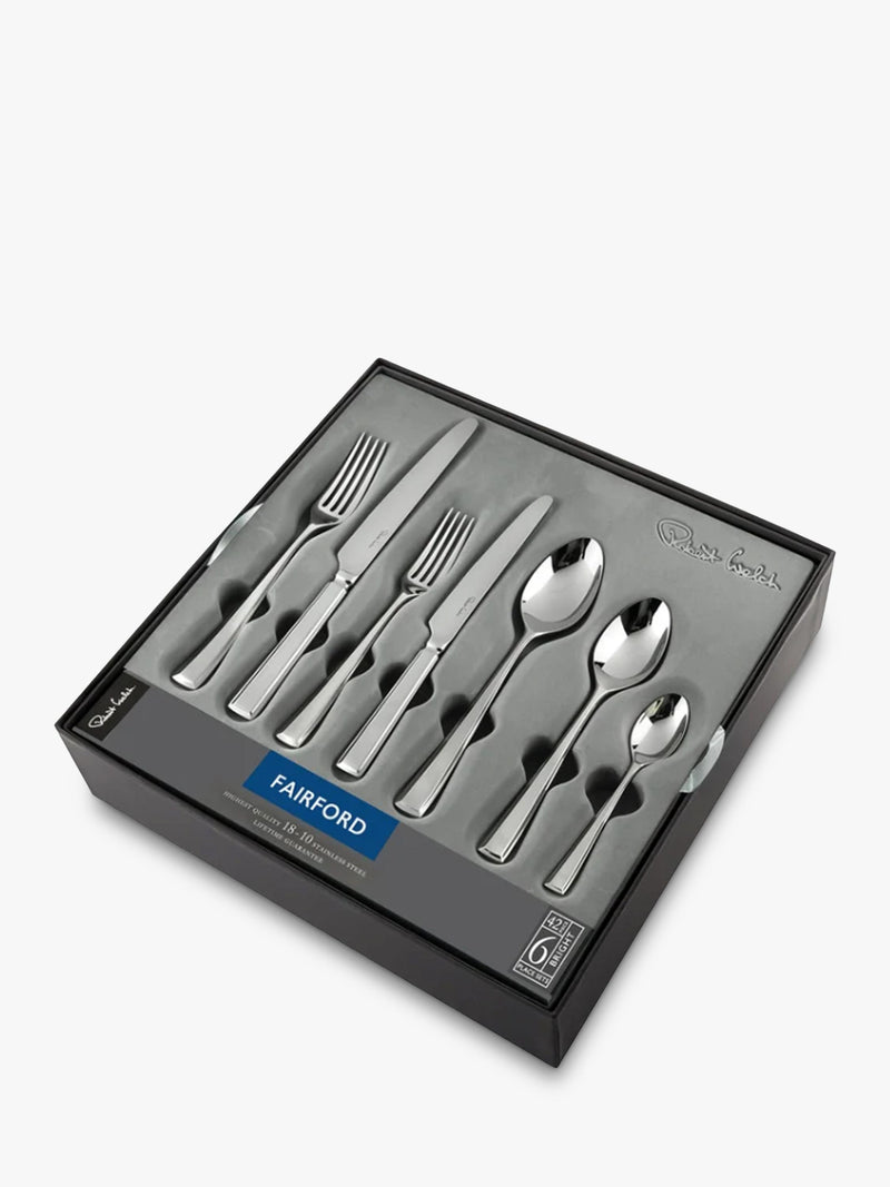 Robert Welch Fairford Bright cutlery set 42 piece (British brand)