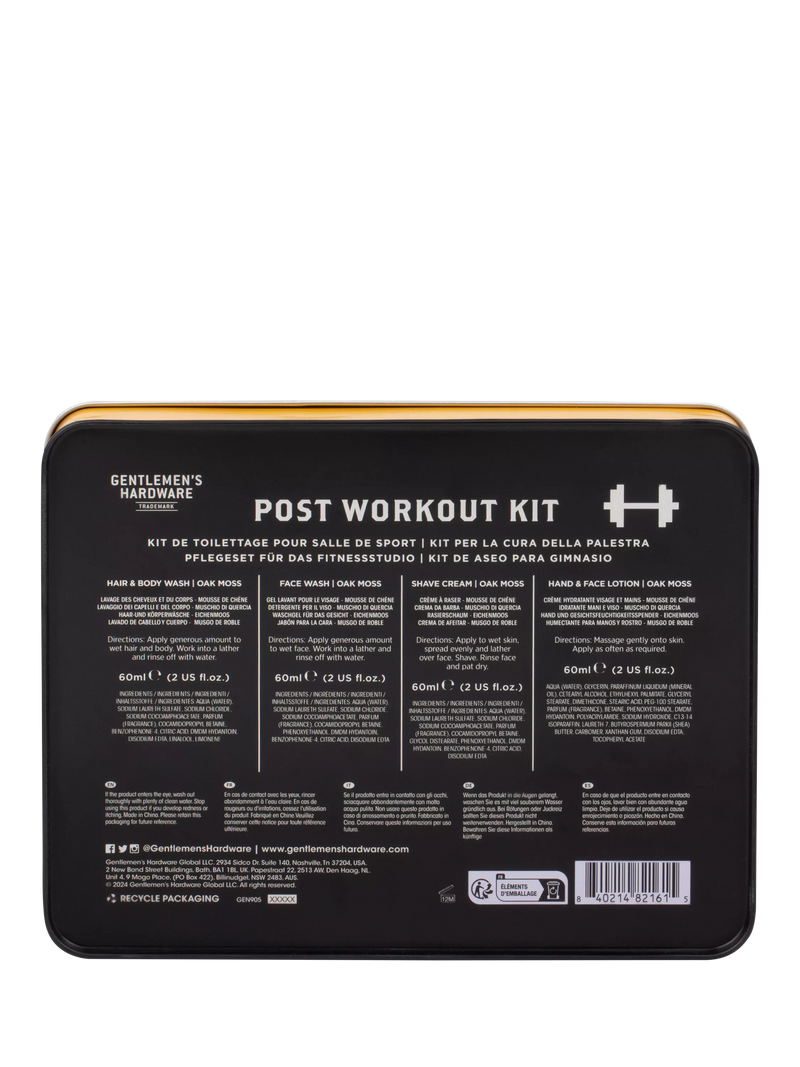 Gentlemen's Hardware Post Gym Kit grooming set 520g, UK version