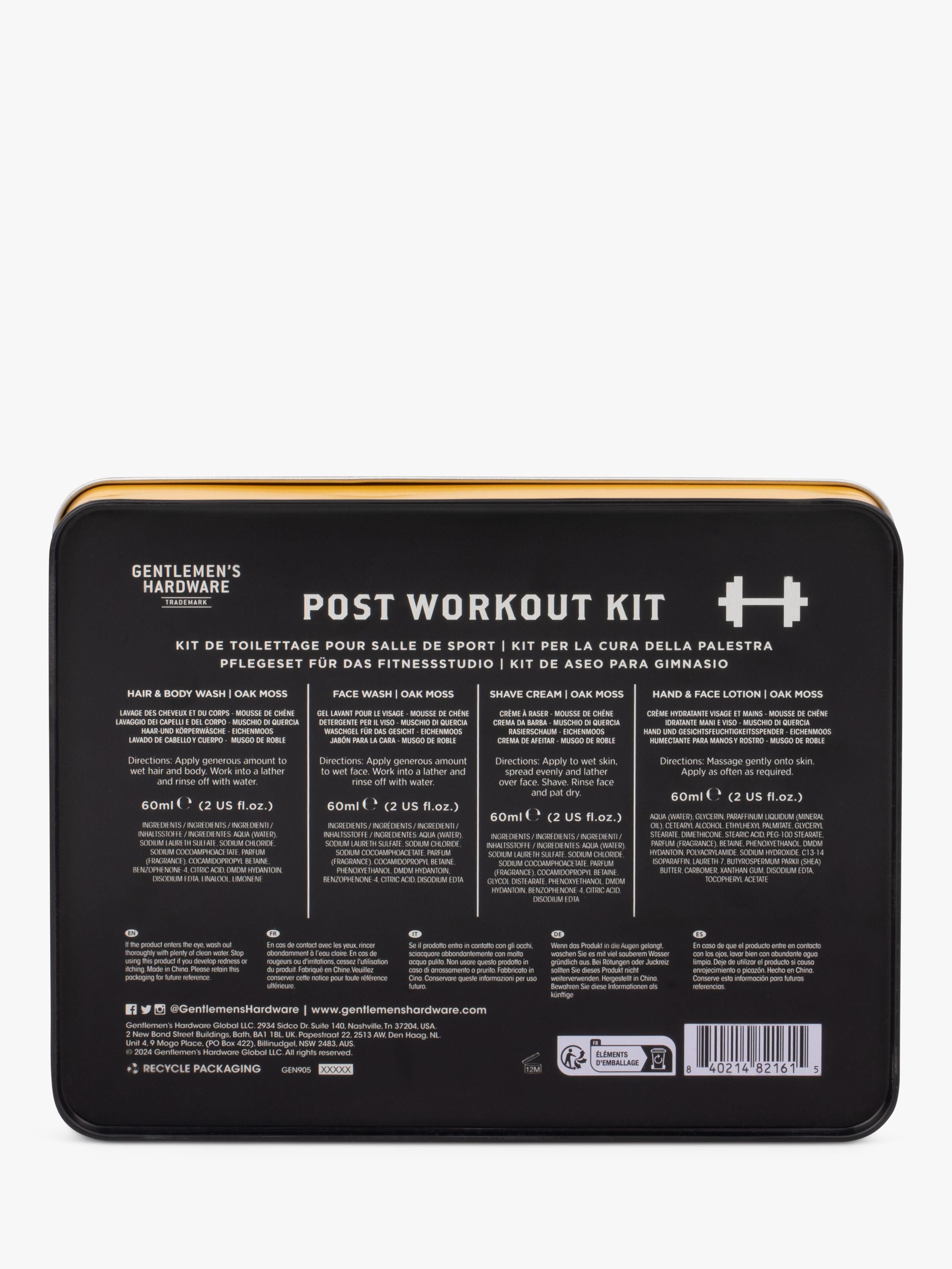 Gentlemen's Hardware Post Gym Kit grooming set 520g, UK version