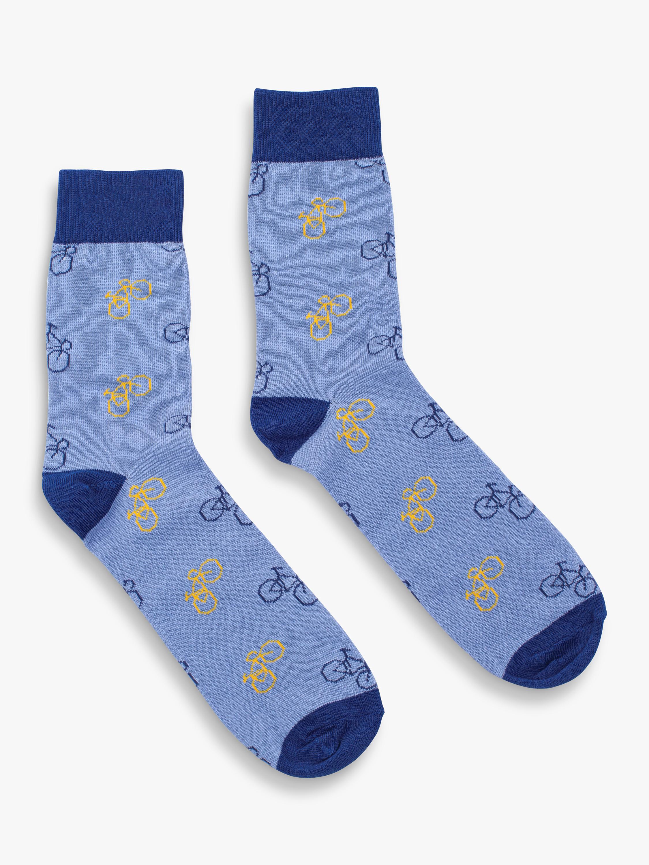 Gentlemen's Hardware blue bike socks in a can, imported from the UK