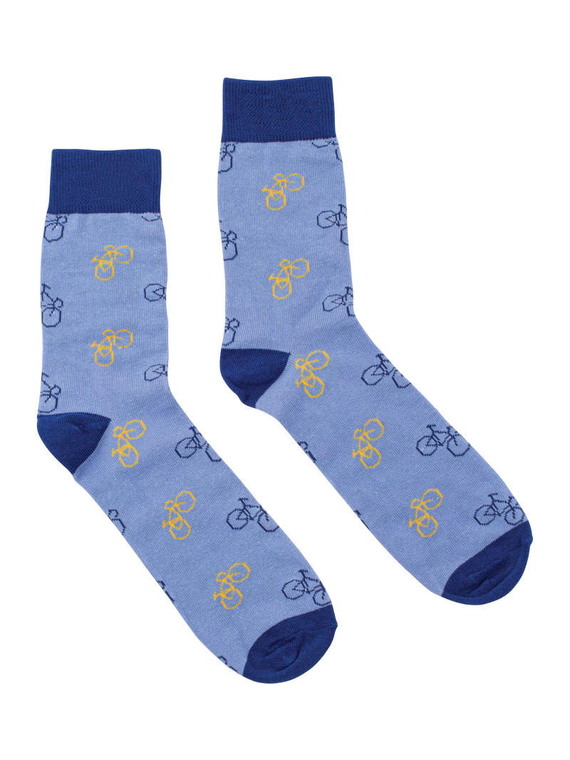 Gentlemen's Hardware blue bike socks in a can, imported from the UK