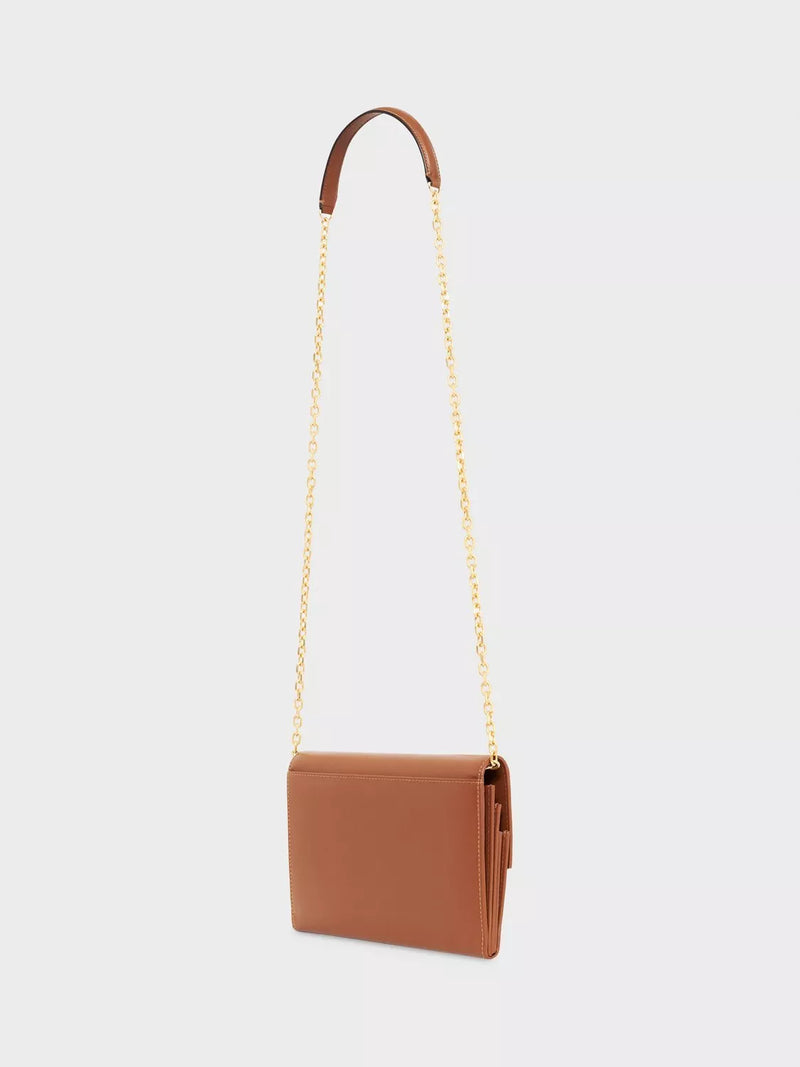 Gerard Darel Cognac leather crossbody bag - British product