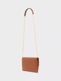Gerard Darel Cognac leather crossbody bag - British product