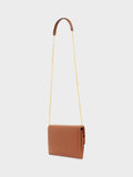 Gerard Darel Cognac leather crossbody bag - British product