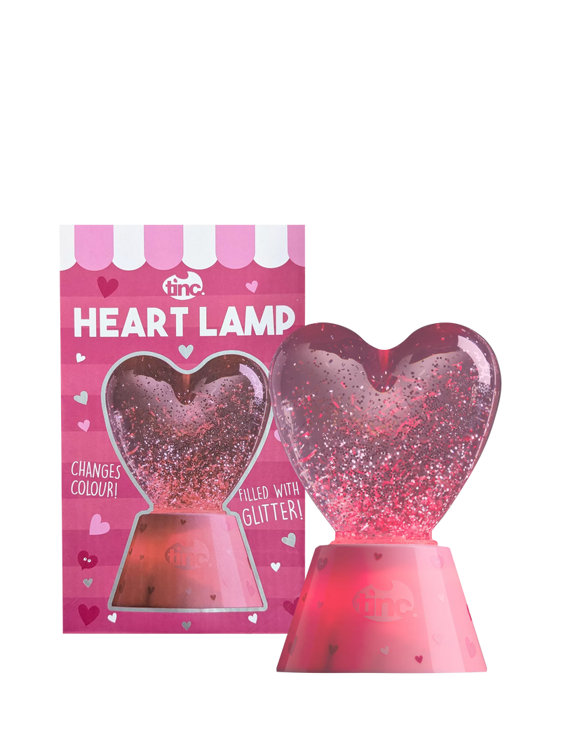 Tinc heart glitter light in pink - British product