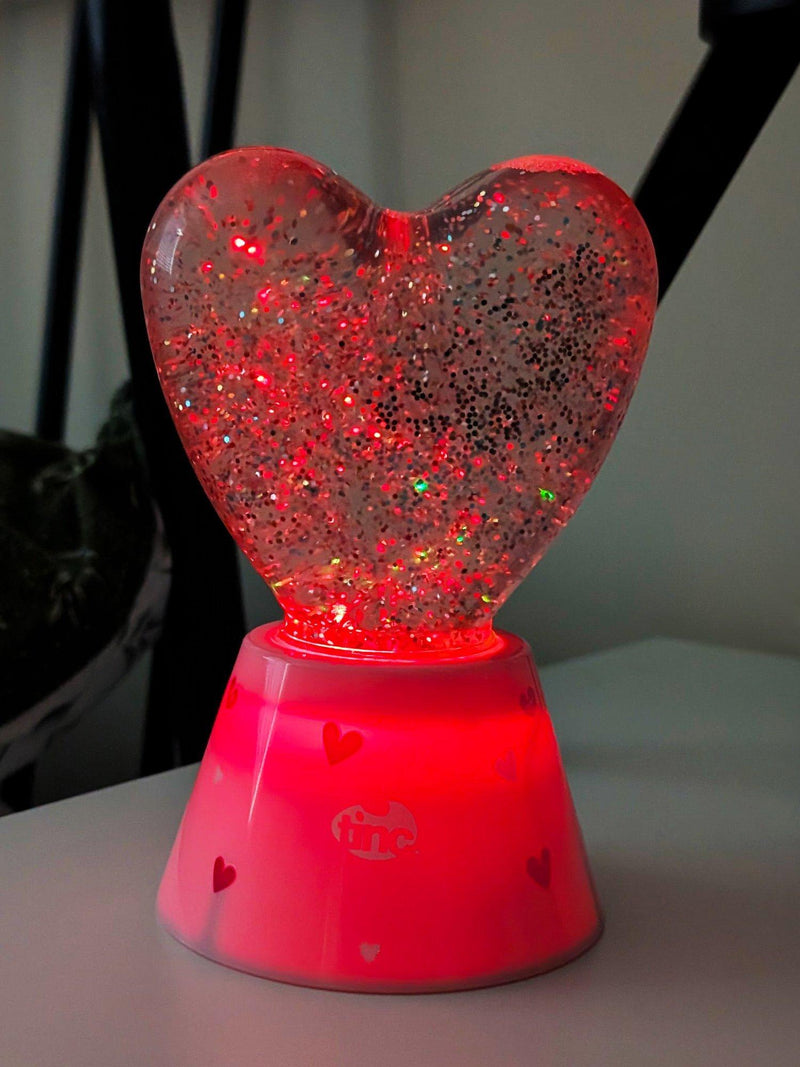 Tinc heart glitter light in pink - British product