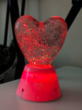 Tinc heart glitter light in pink - British product