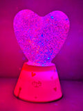 Tinc heart glitter light in pink - British product