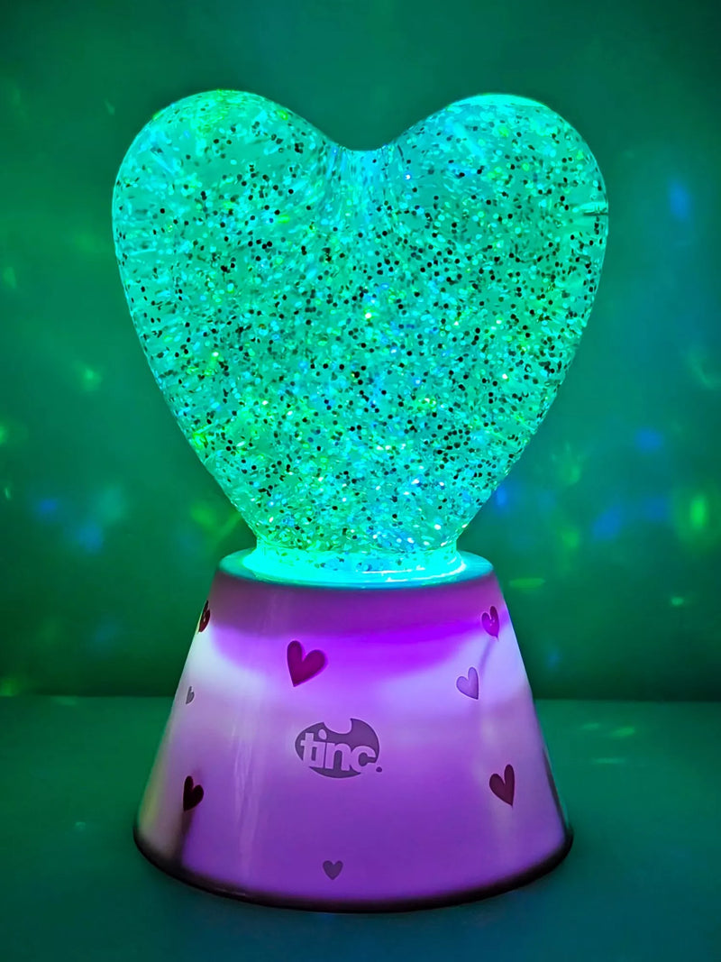 Tinc heart glitter light in pink - British product