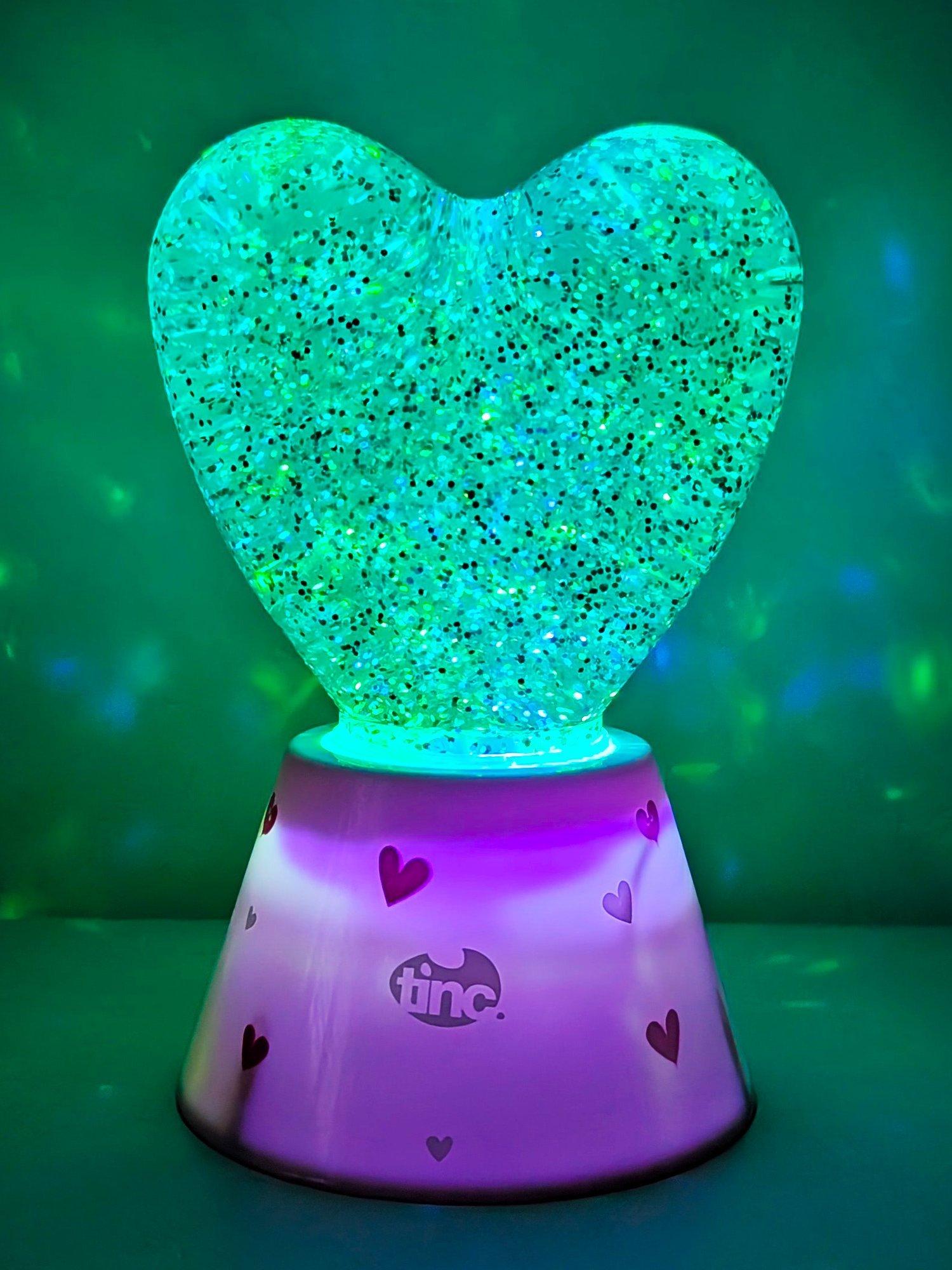 Tinc heart glitter light in pink - British product
