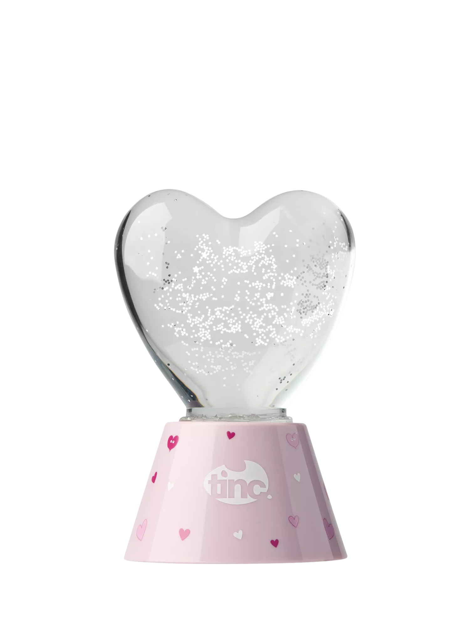 Tinc heart glitter light in pink - British product