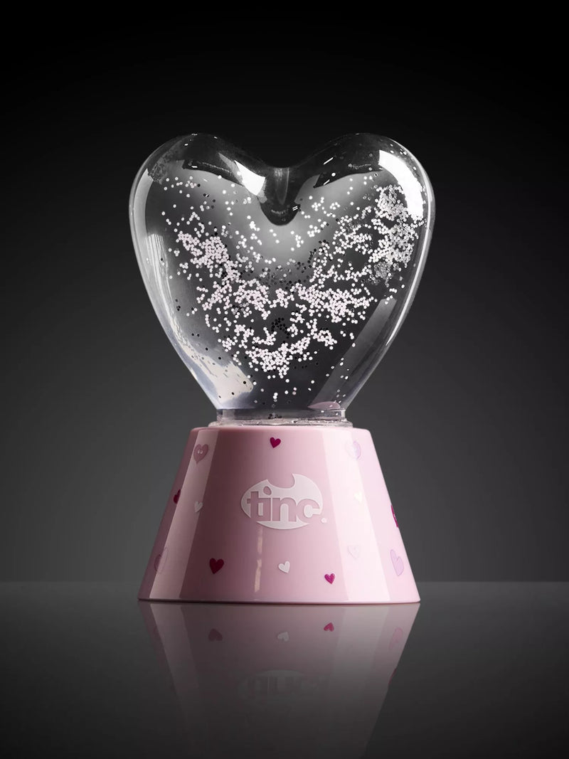 Tinc heart glitter light in pink - British product