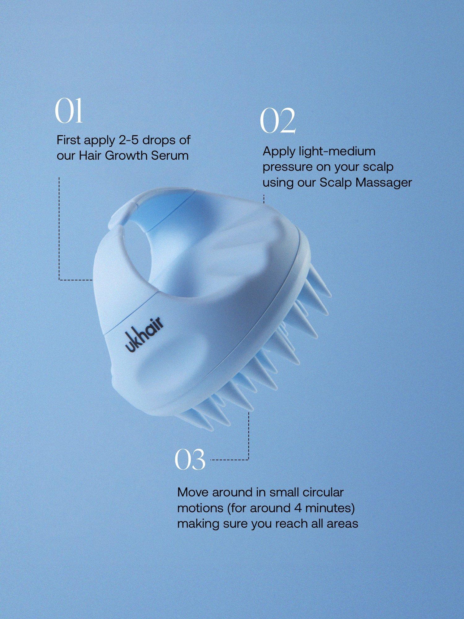 UKLASH UKHAIR Scalp Massager with silicone tips, UK version