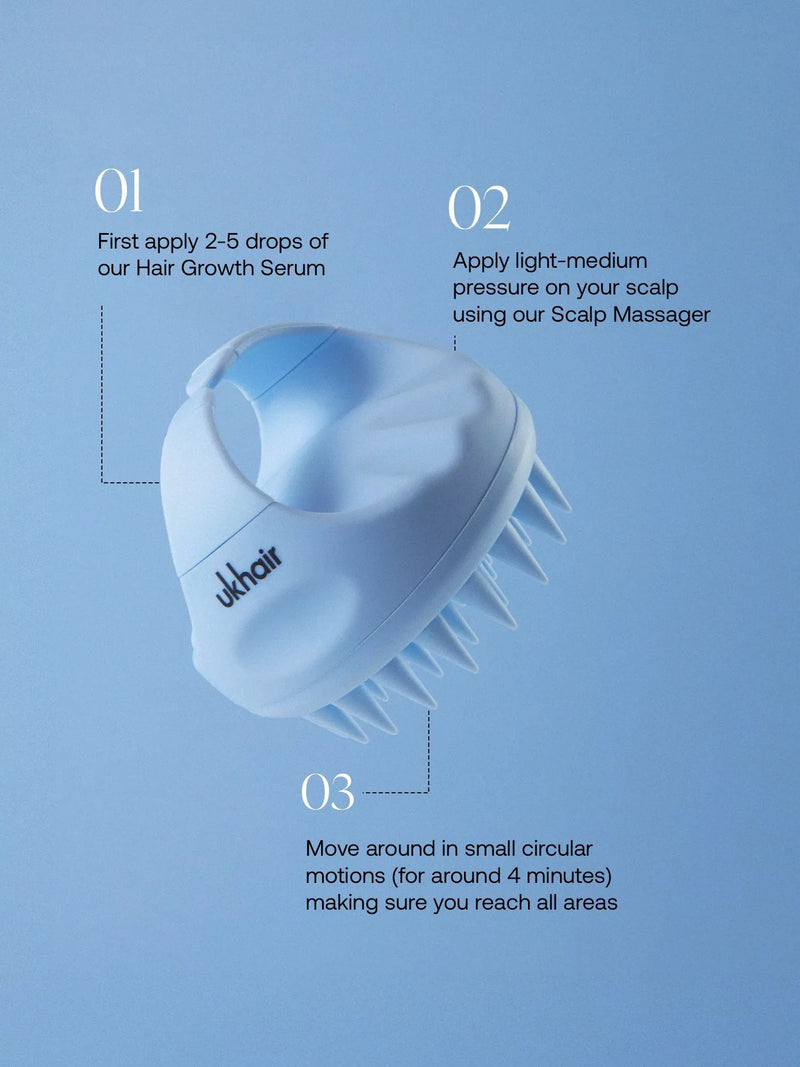 UKLASH UKHAIR Scalp Massager with silicone tips, UK version