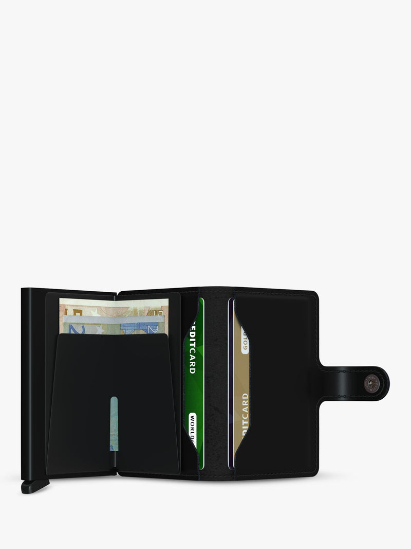 Secrid Leather Miniwallet with aluminium Cardprotector, UK version