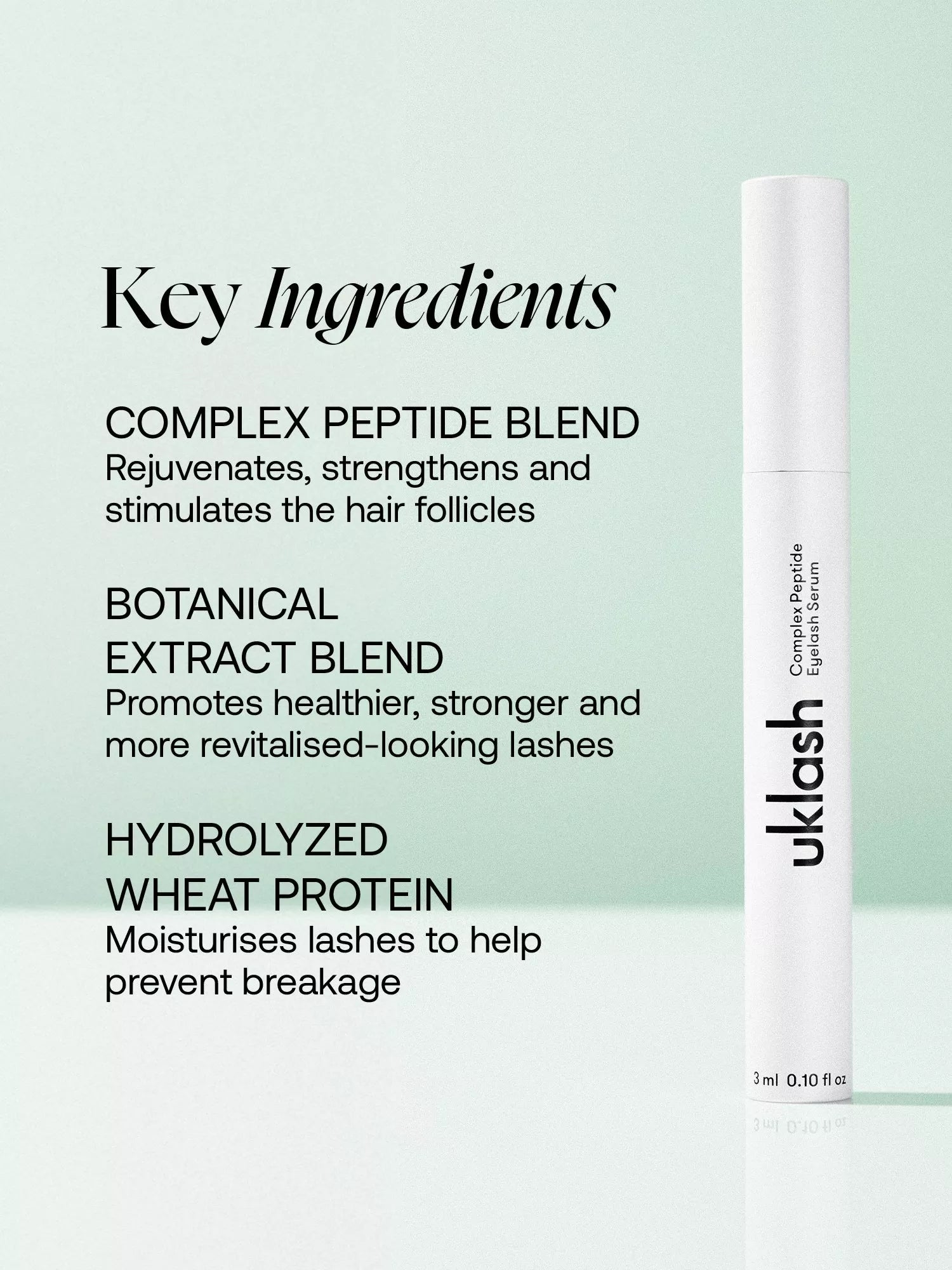 UKLASH Complex Peptide eyelash serum 3ml, UK version