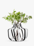 LSA International stripe glass vase 20cm black white (British brand)