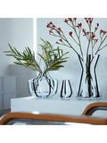 LSA International stripe glass vase 20cm black white (British brand)