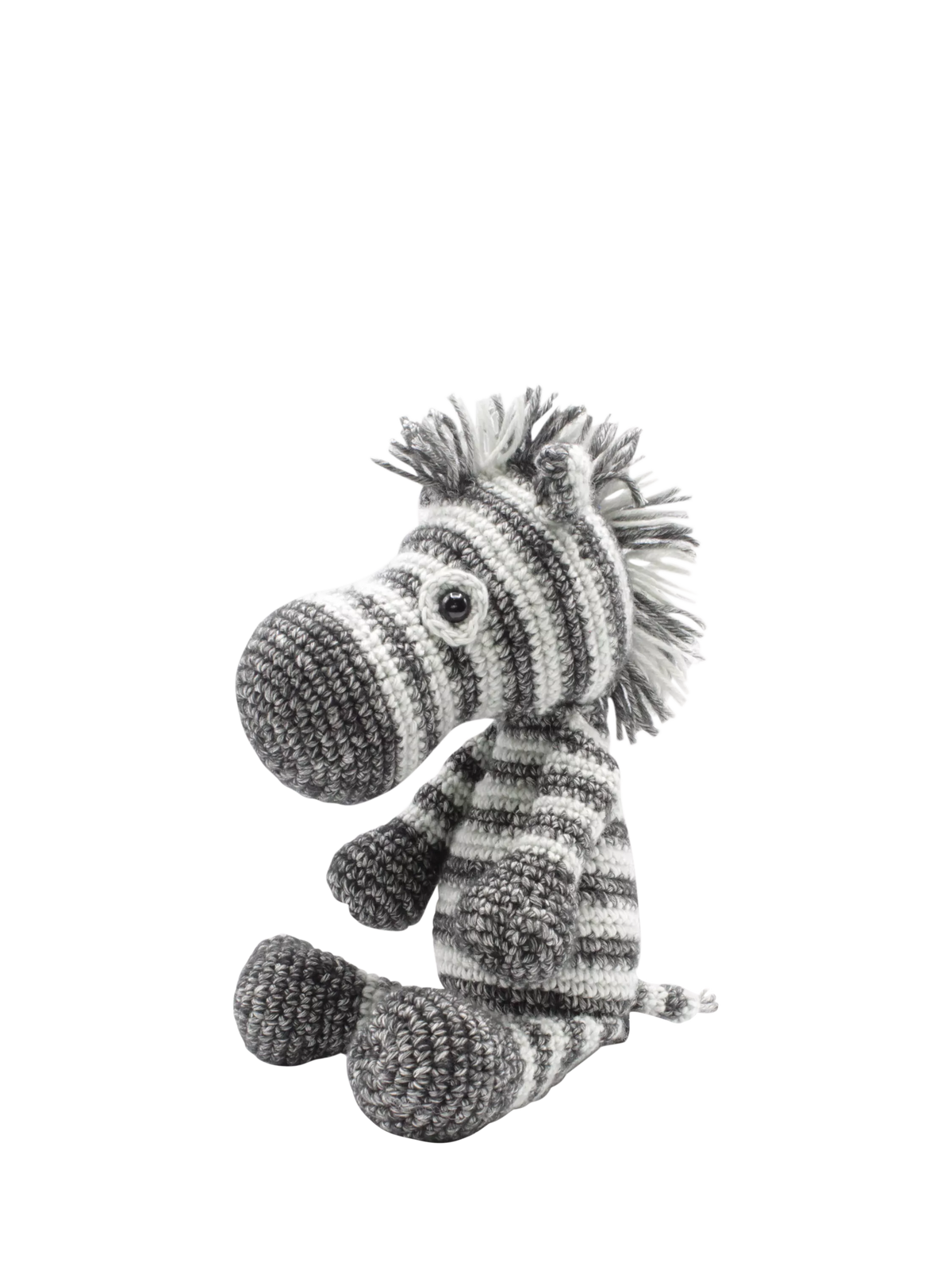 Hardicraft Dirk Zebra Crochet Kit with grey and black yarn (British brand)