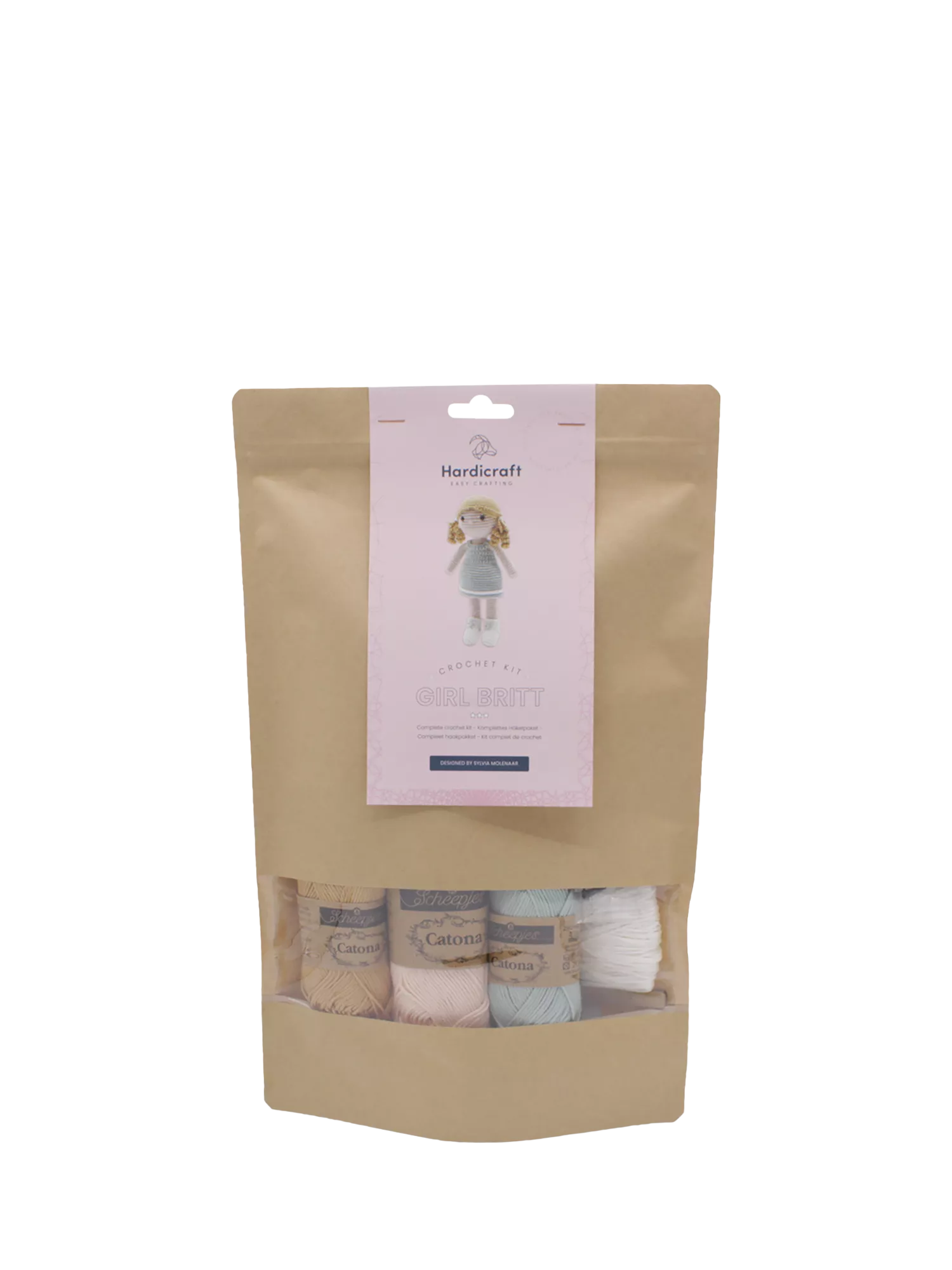 Hardicraft Britt doll crochet kit with pattern and yarn, UK version
