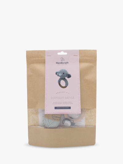 Kit complet de crochet pour hochet éléphant avec patron et fil de coton