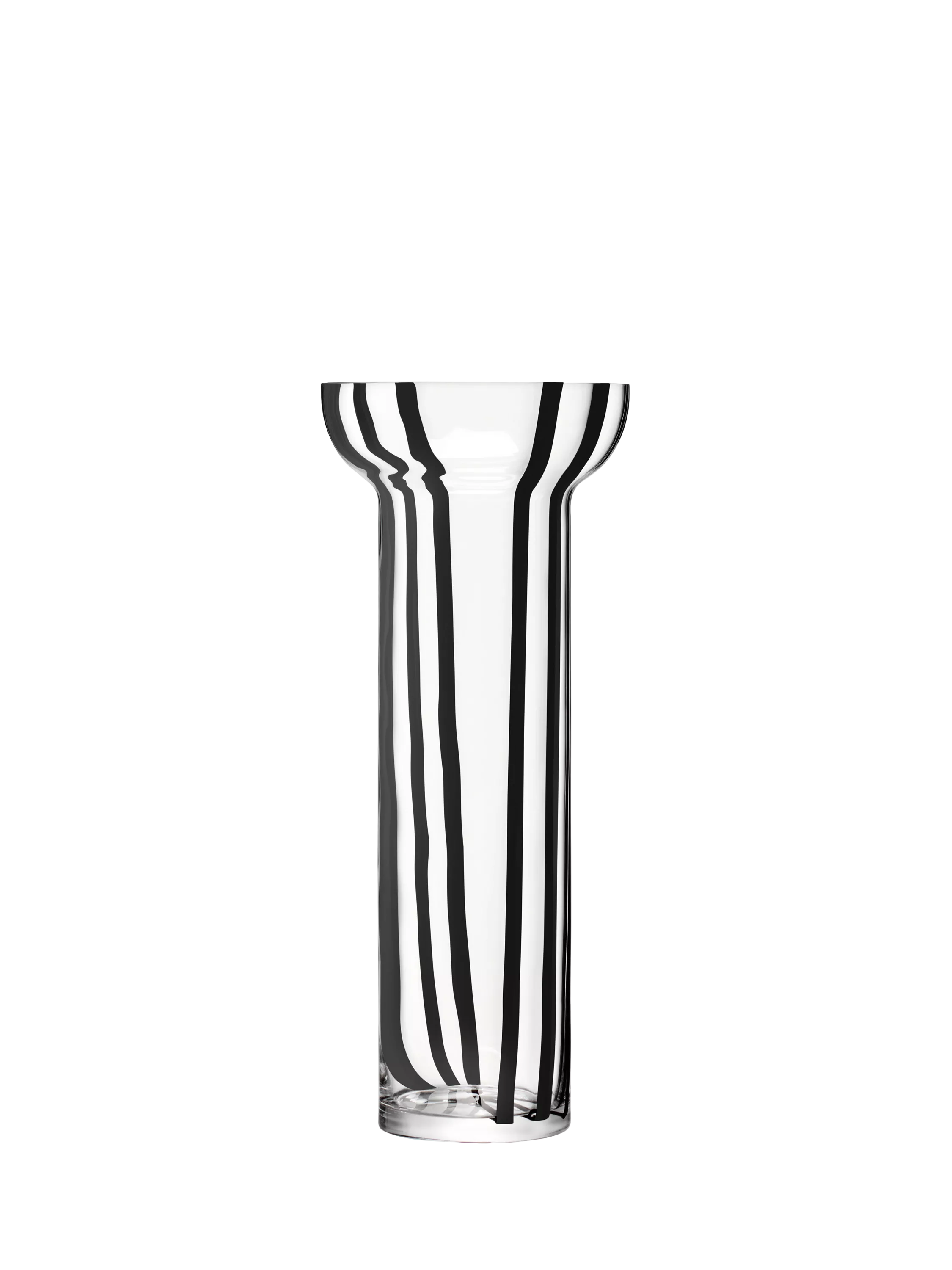 LSA International black stripe glass vase 42cm, UK version