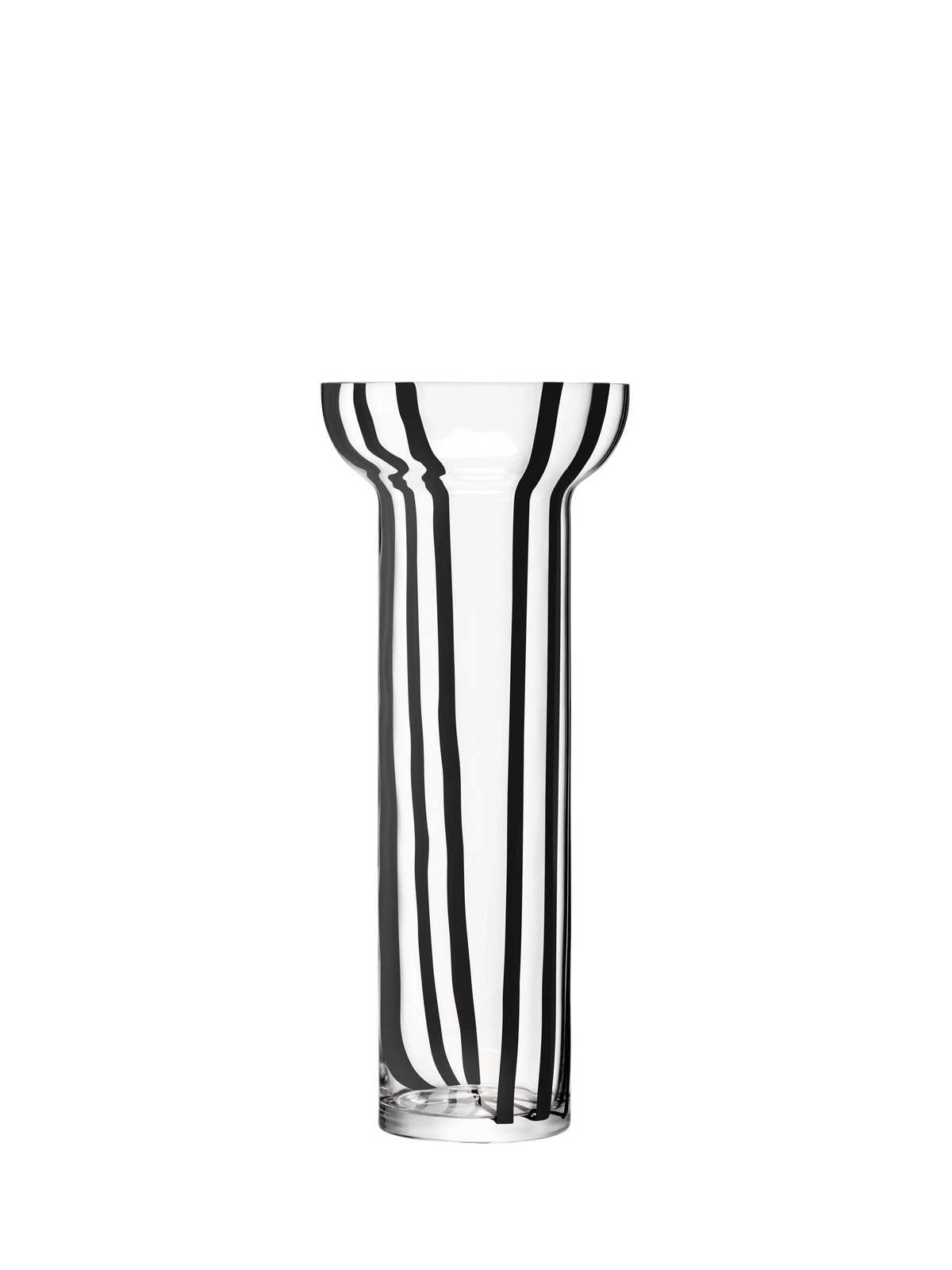 LSA International black stripe glass vase 42cm, UK version