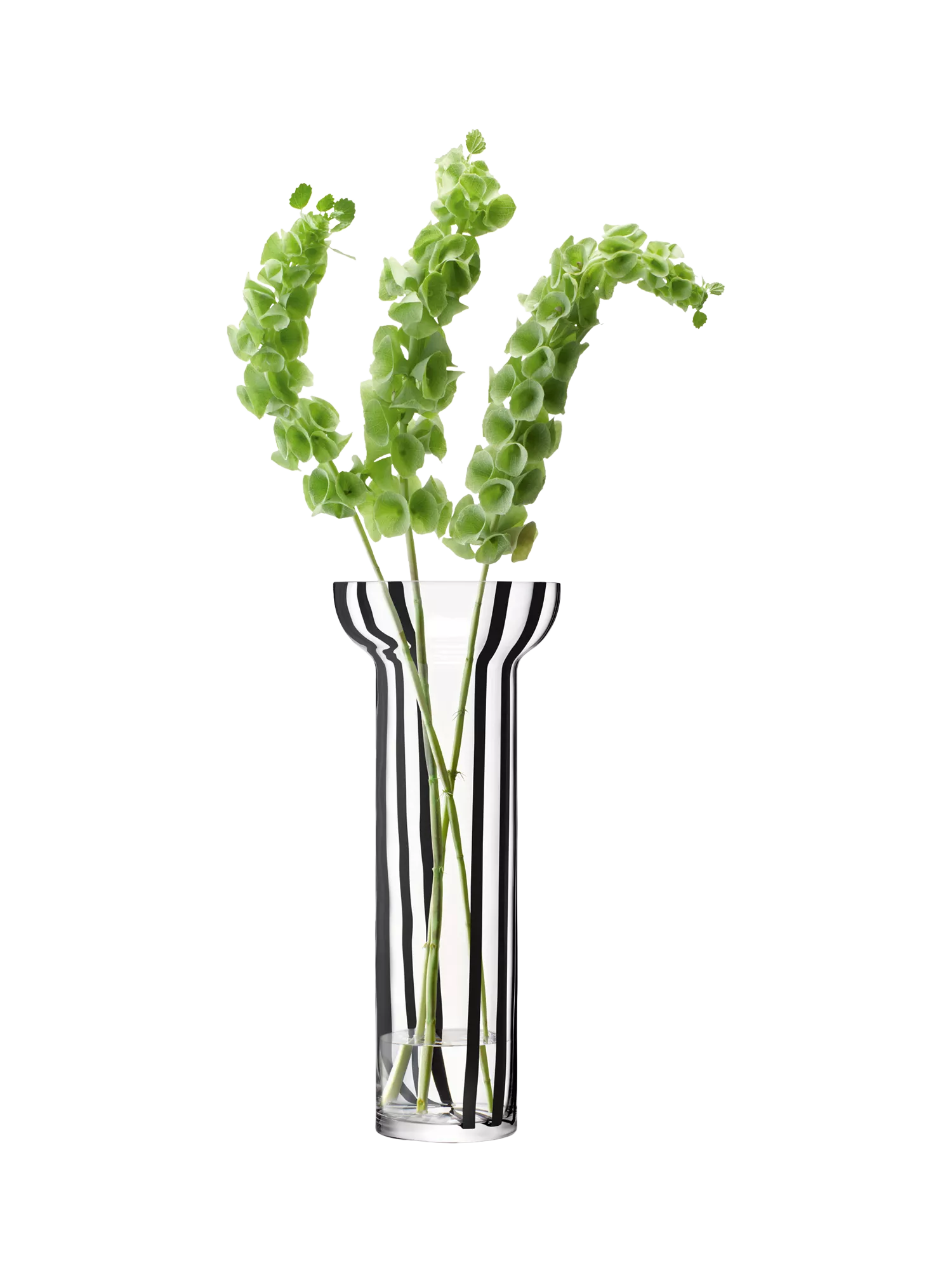 LSA International black stripe glass vase 42cm, UK version