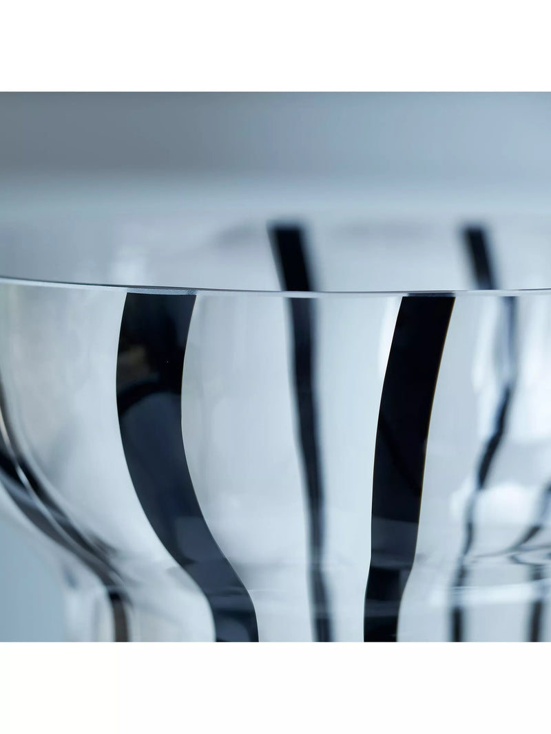 LSA International black stripe glass vase 42cm, UK version