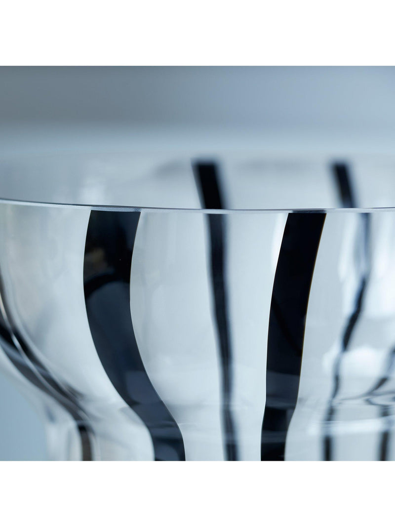 LSA International black stripe glass vase 42cm, UK version