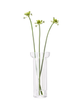 LSA International stripe glass vase white 31.5cm, UK version