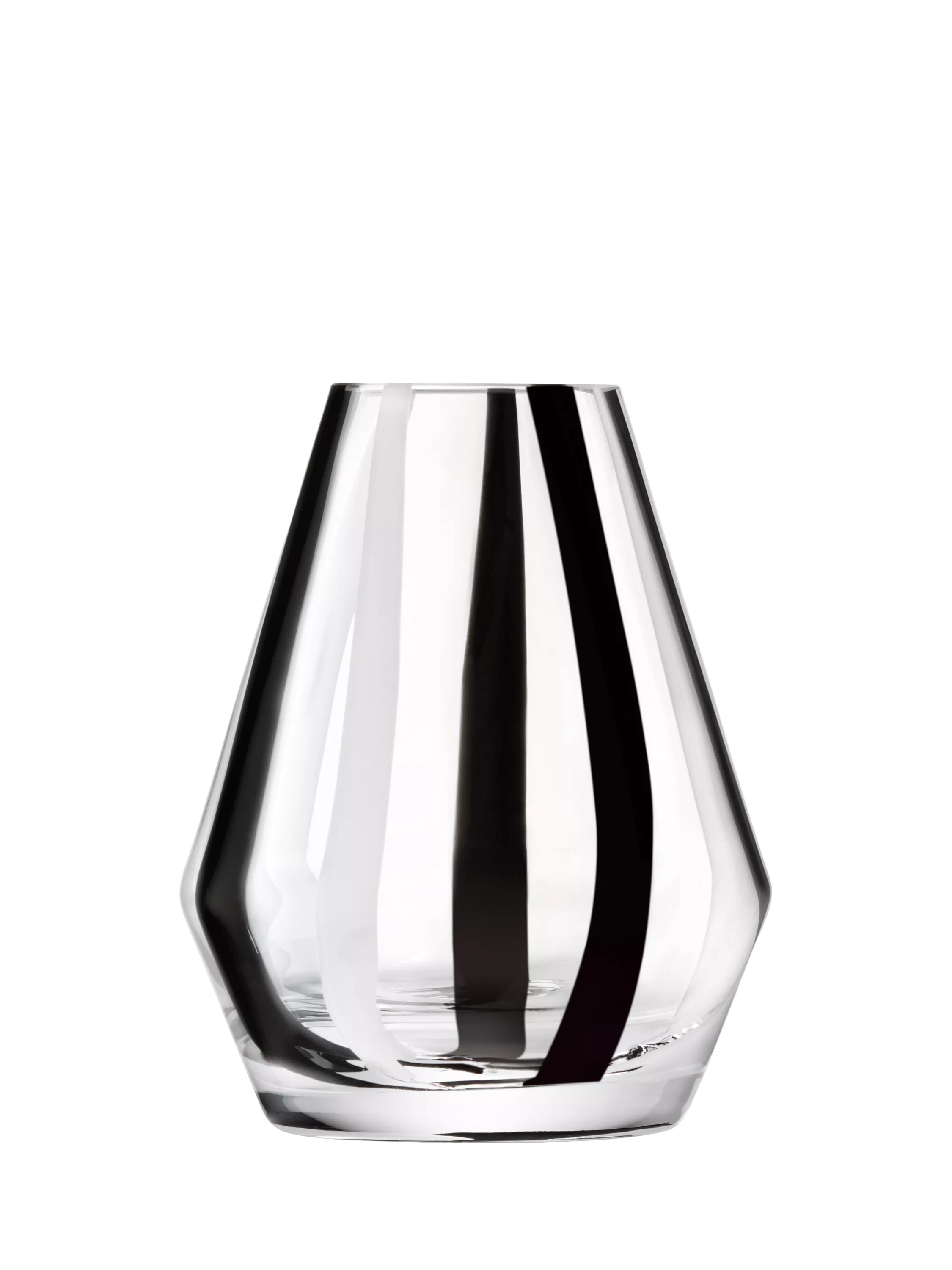 LSA International stripe glass vase H14cm - British product