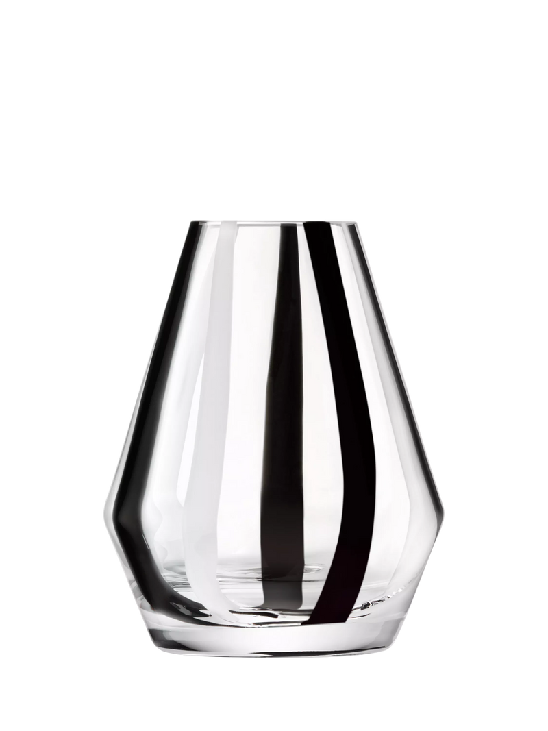 LSA International stripe glass vase H14cm - British product
