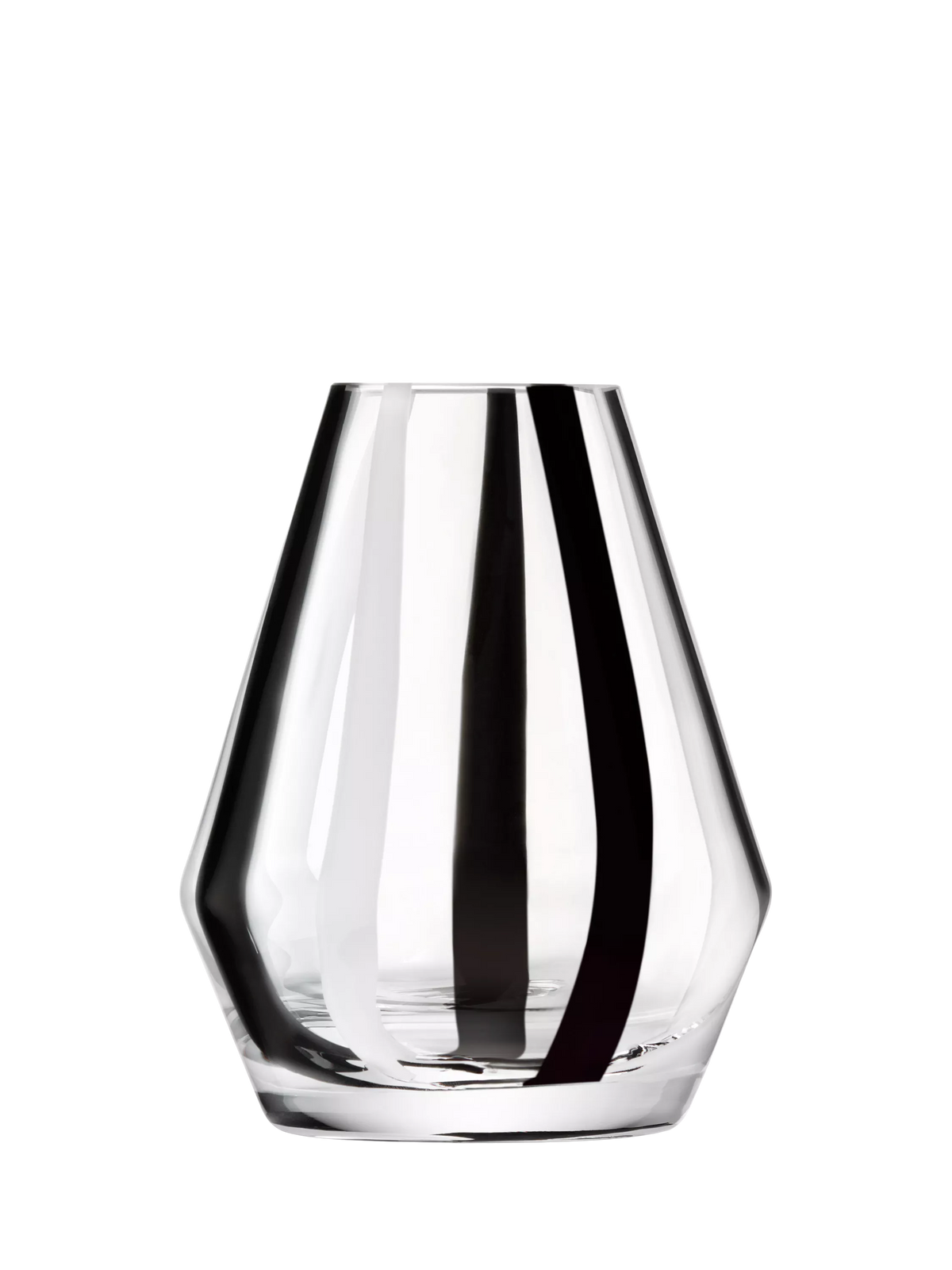 LSA International stripe glass vase H14cm - British product