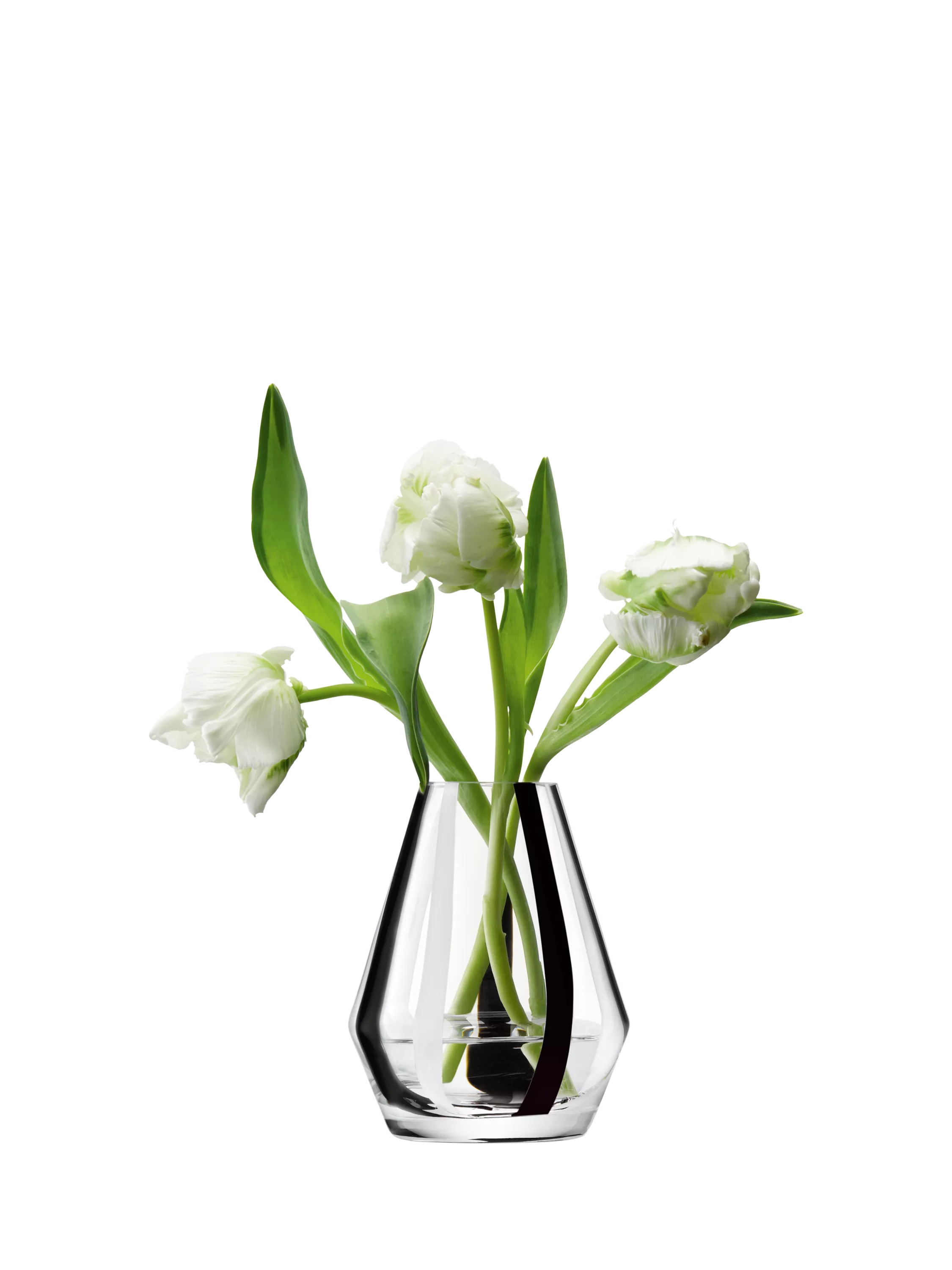 LSA International stripe glass vase H14cm - British product