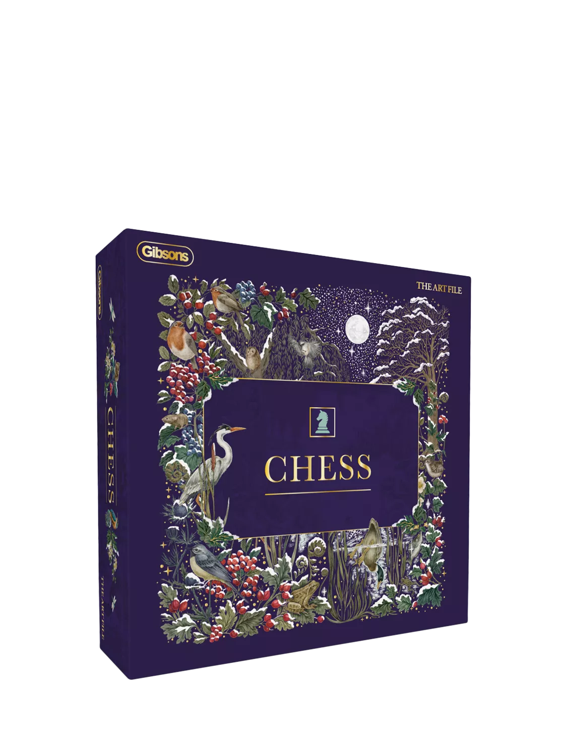 Gibsons x The Art File travel chess board, UK version