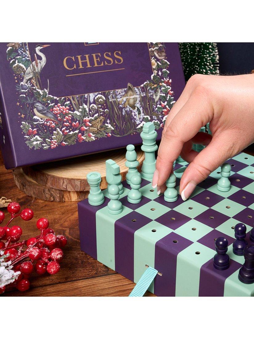 Gibsons x The Art File travel chess board, UK version