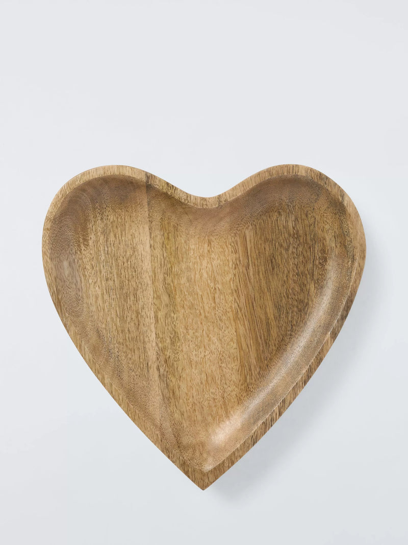 John Lewis heart bowl 25.5cm mango wood - British product