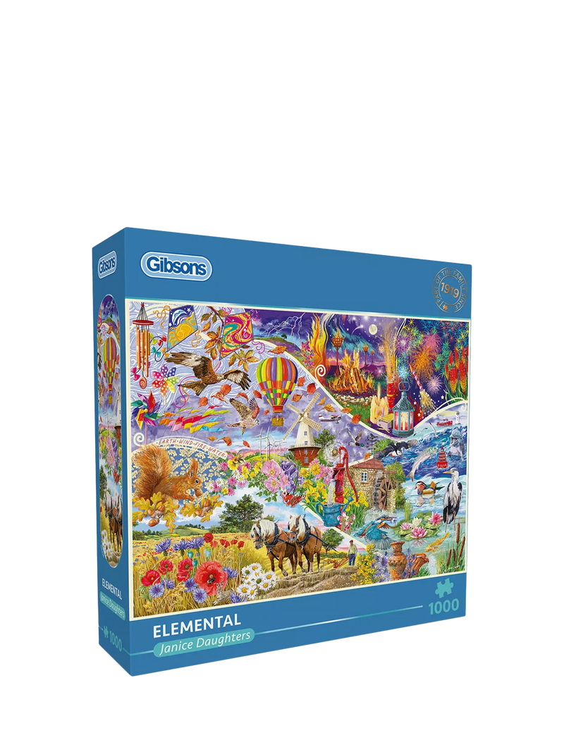 Gibsons Elemental 1000 piece jigsaw puzzle, UK version