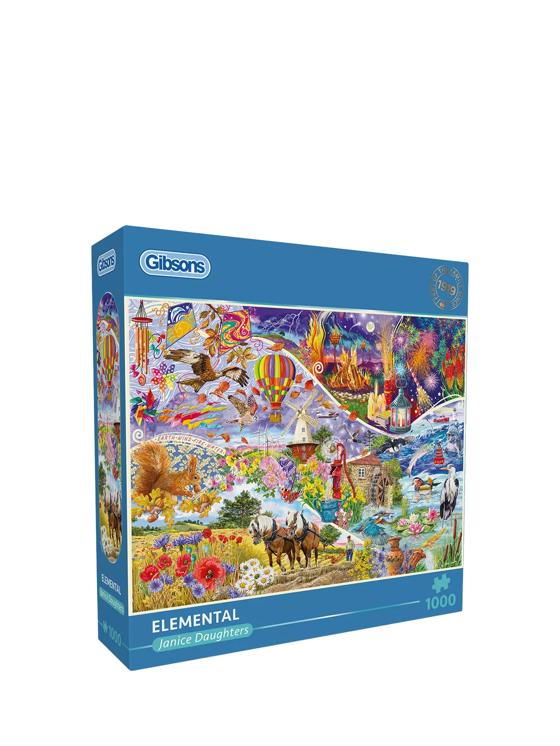 Gibsons Elemental 1000 piece jigsaw puzzle, UK version