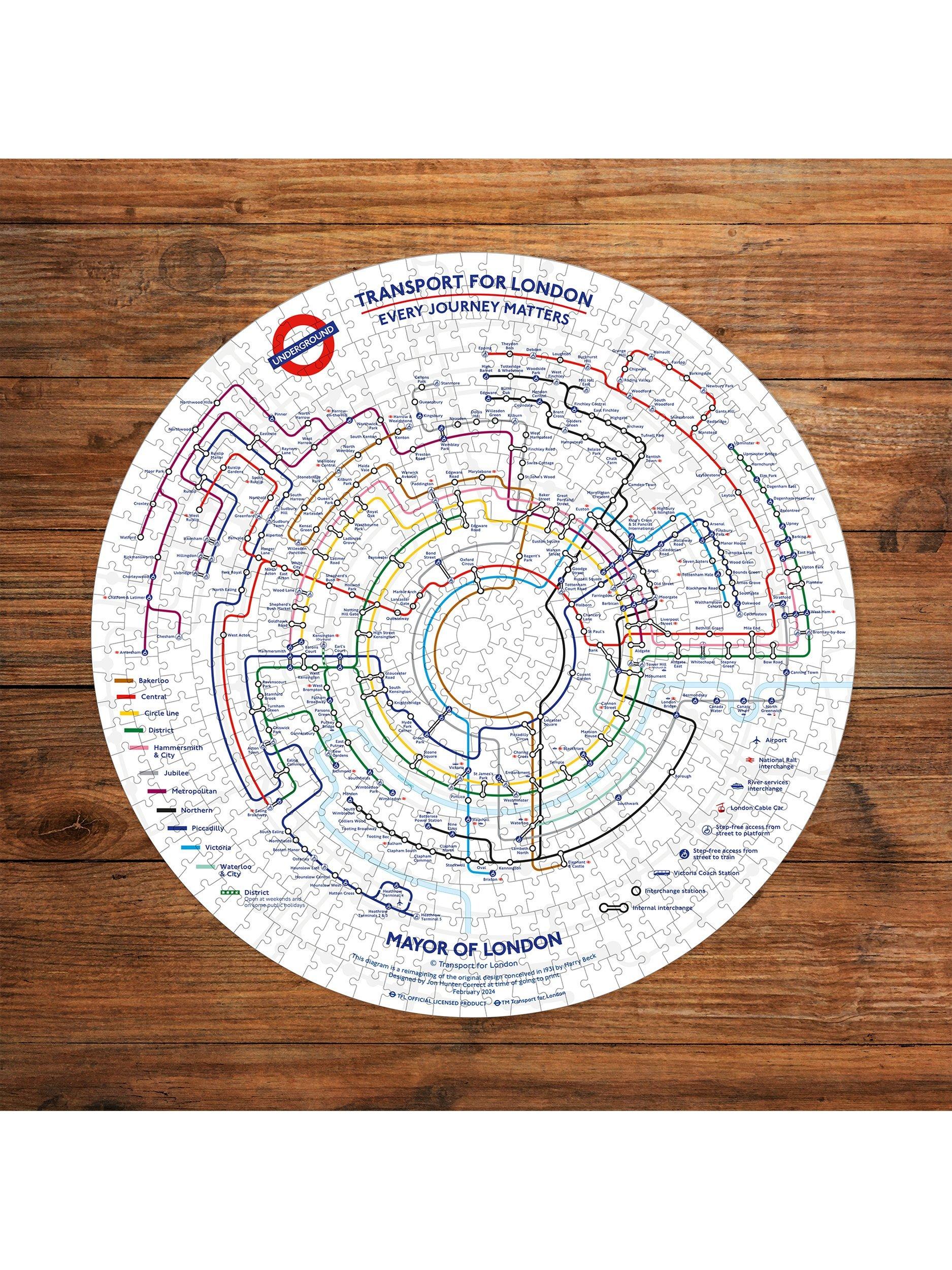 Gibsons jigsaw puzzle London Underground tube map 500 pieces, UK version